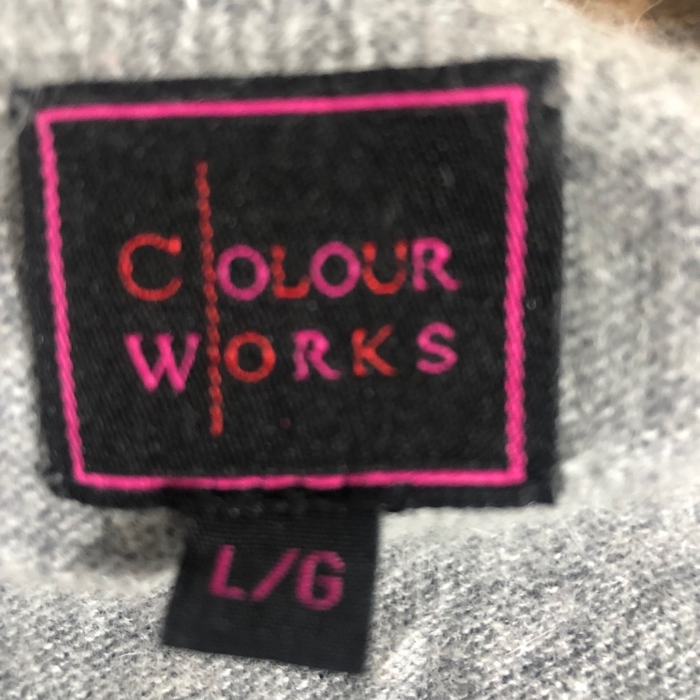 Colour‎ Works Ruffle Gray Soft Angora Wool Cardigan - Picture 9 of 13